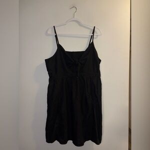 Black Twist Front Dress